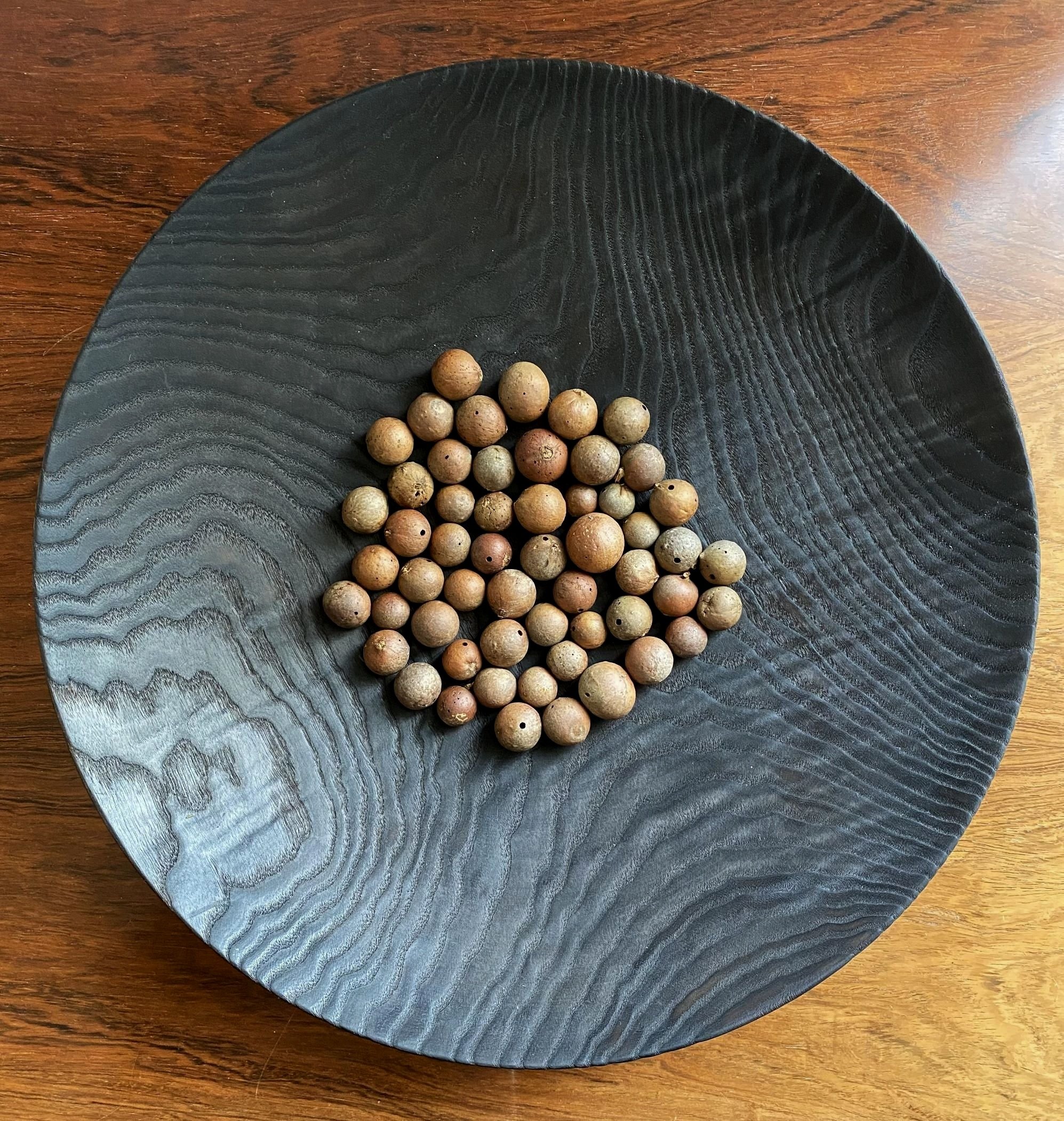 Ash wood vessel finished using the traditional Japanese Yakisugi technique