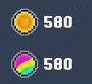 Gold (top), Shinies (bottom)