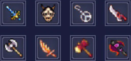….swords….masks and mighty battle axes