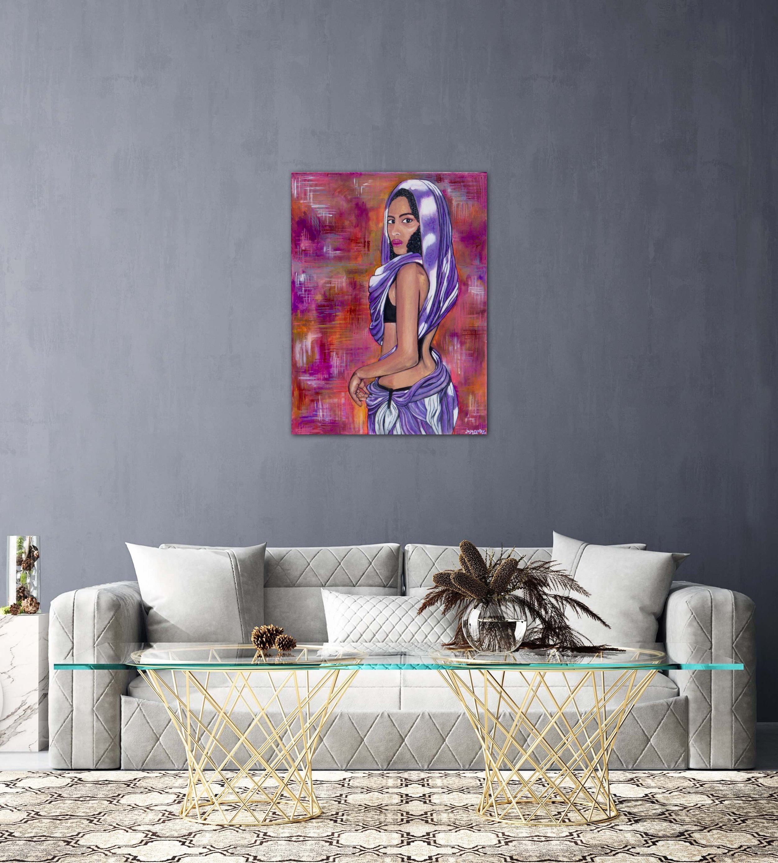“In Sofia’s Eyes” 18” x 24”. An original acrylic painting on canvas. 2019.
