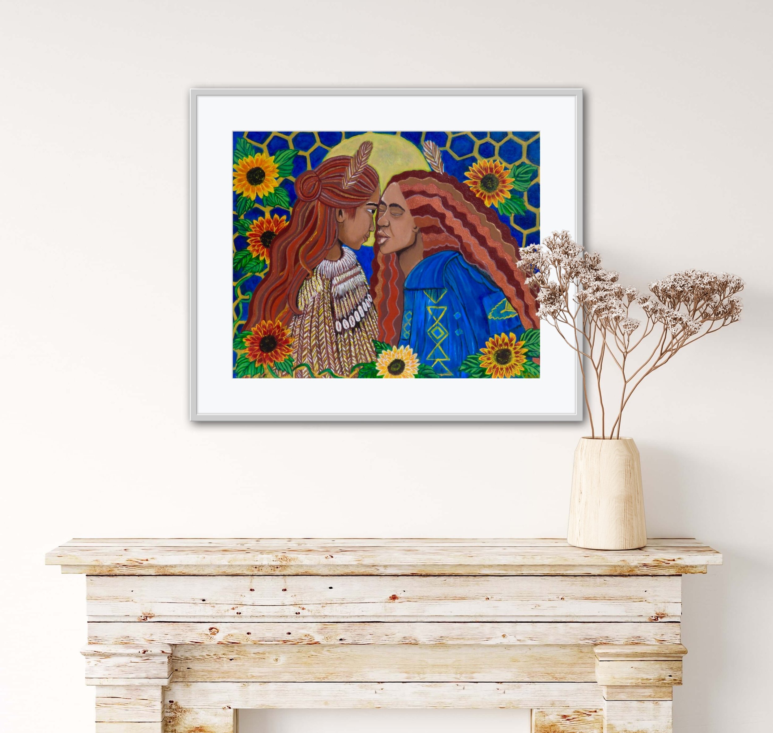 “Siempre Juntos, Nunca Separados/ Always Together, Never Apart” 16” x20”. An original acrylic painting on canvas. 2019.