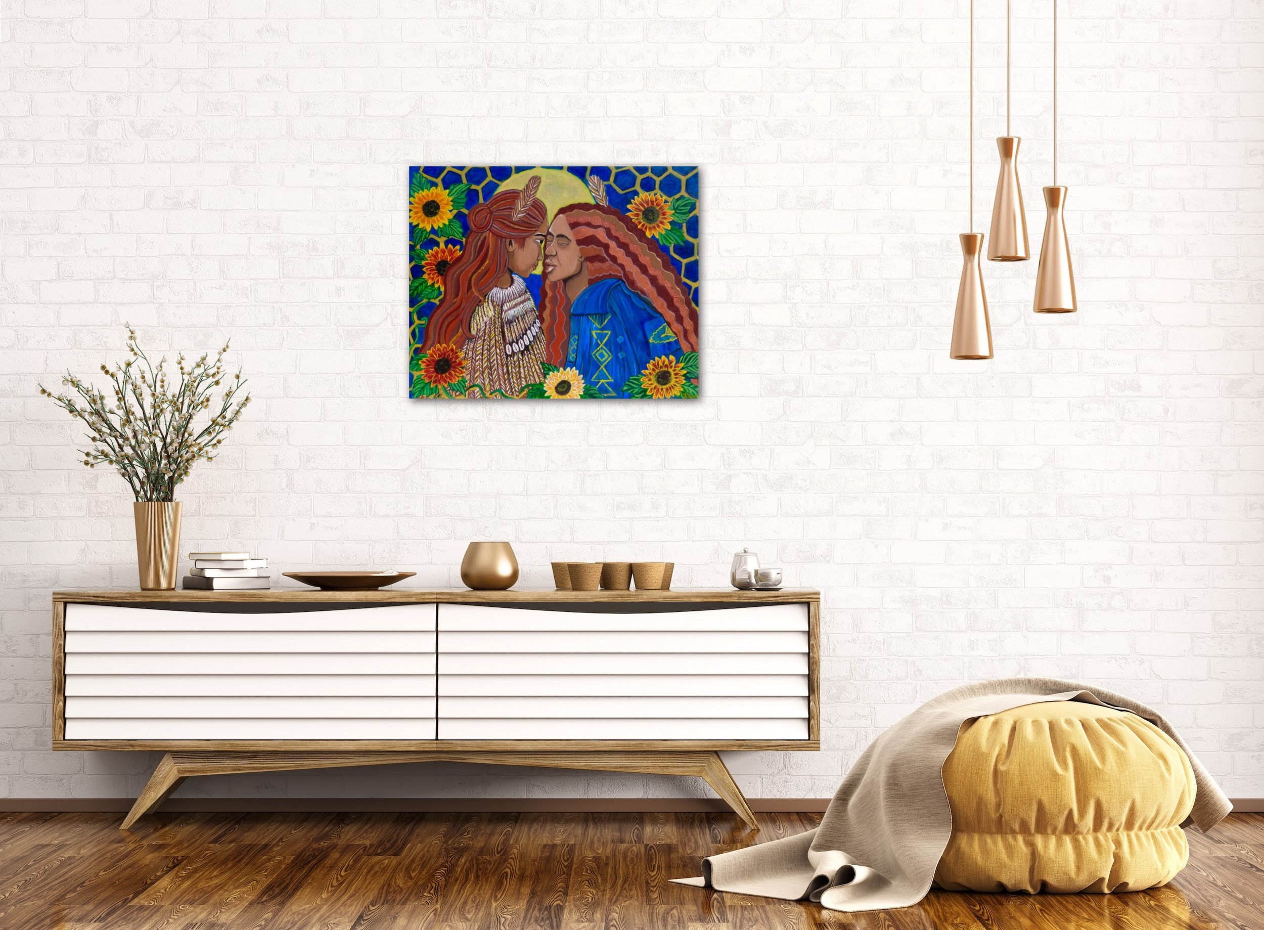 “Siempre Juntos, Nunca Separados/ Always Together, Never Apart” 16” x20”. An original acrylic painting on canvas. 2019.