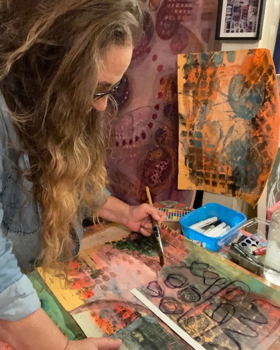 Slide thru . Art on the daily . 
Going to the next level . Join me . 

#souldeep #artista #artdaily #newwork #studiodelarootz
