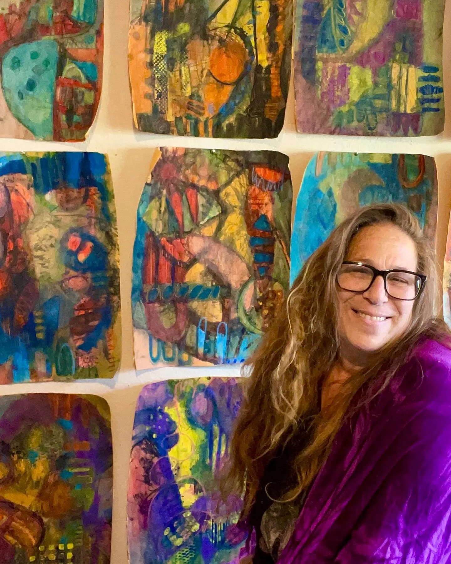 New Abstract Paintings in progress! Staying in love in my creative zone. 

Painting layer by layer and each painting has its own personality and it&rsquo;s been an exciting process as each unfolds. 

Art for me has become a sacred harbor. 

For sever
