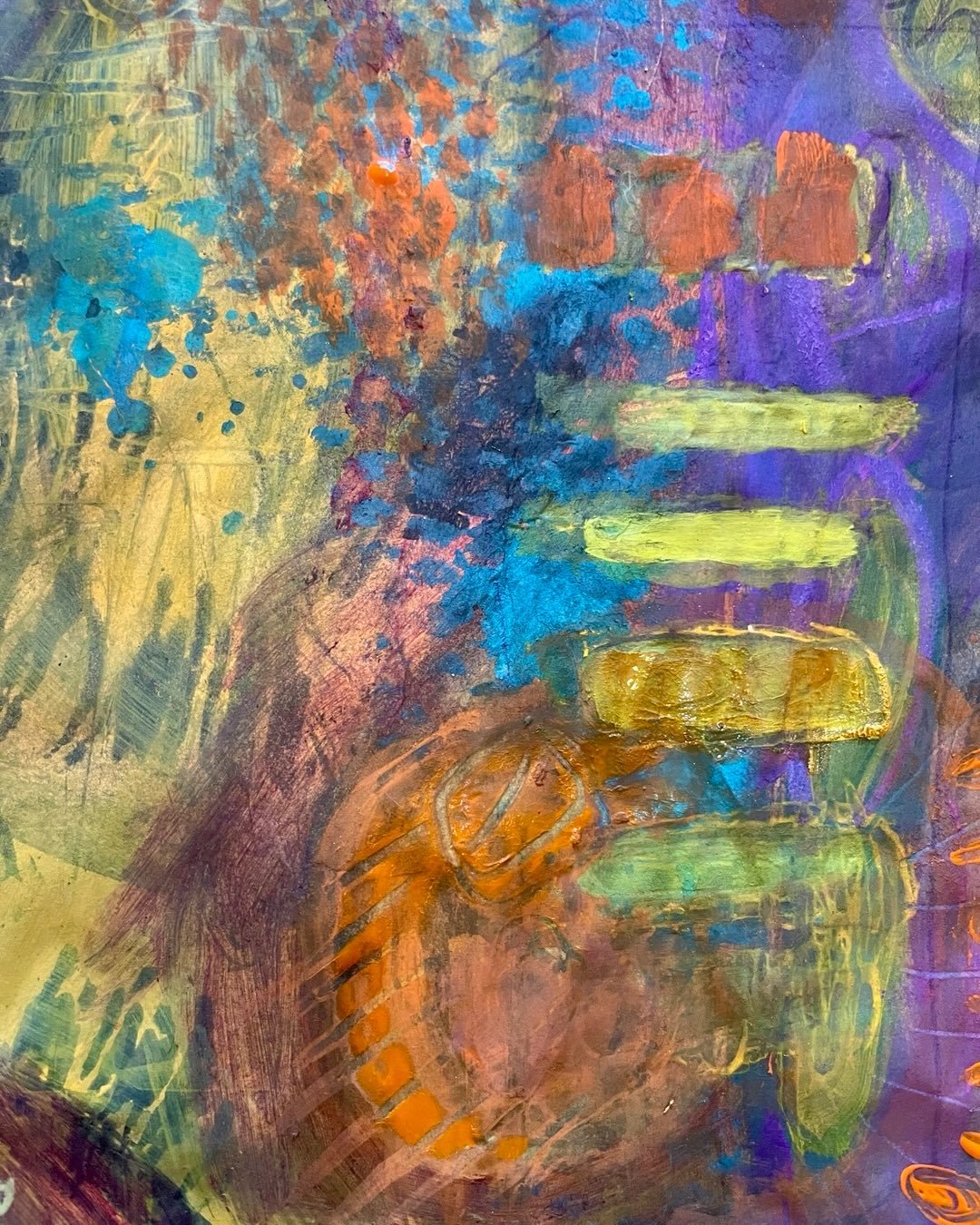 Still in the studio . growing.blooming and painting lots of new work . 

My wise, noble and kind father says, never give up . Keep going. 

Abstract Painting in Process..

15x20 , 1/22 

#newart #artdaily #contemopraryart #authentic #jujujurootzart