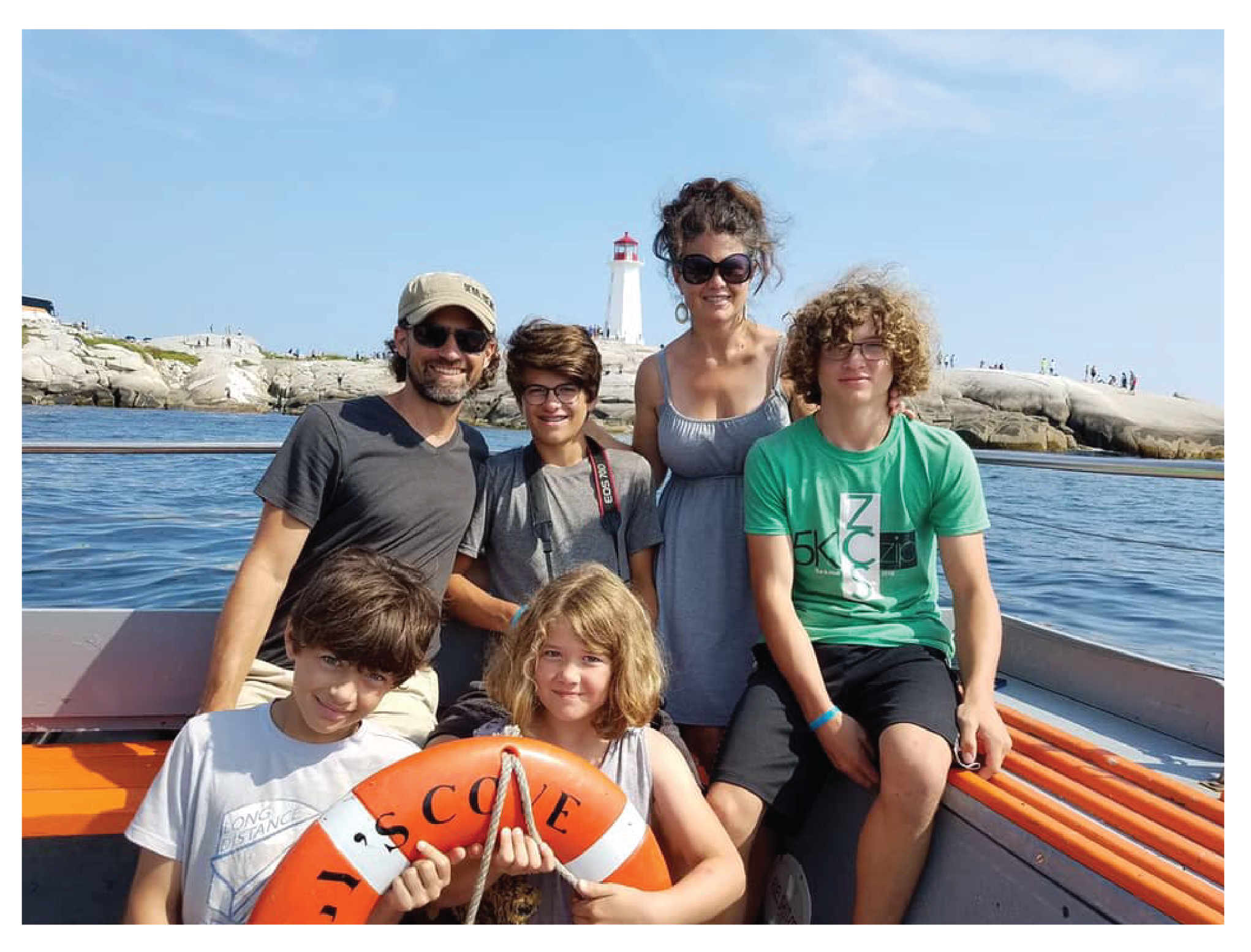 Bryan and his family in Nova Scotia.