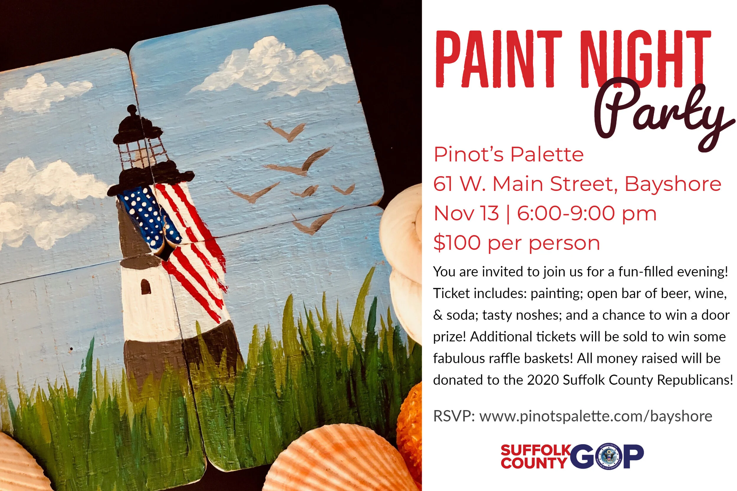 Paint and Sip to Support 2020 GOP Races! — Suffolk County GOP
