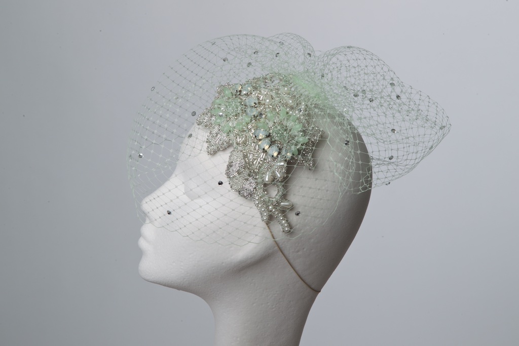 Sile with birdcage veiling
