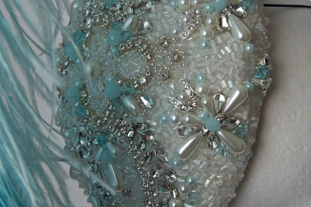 Polly turquoise hand beading