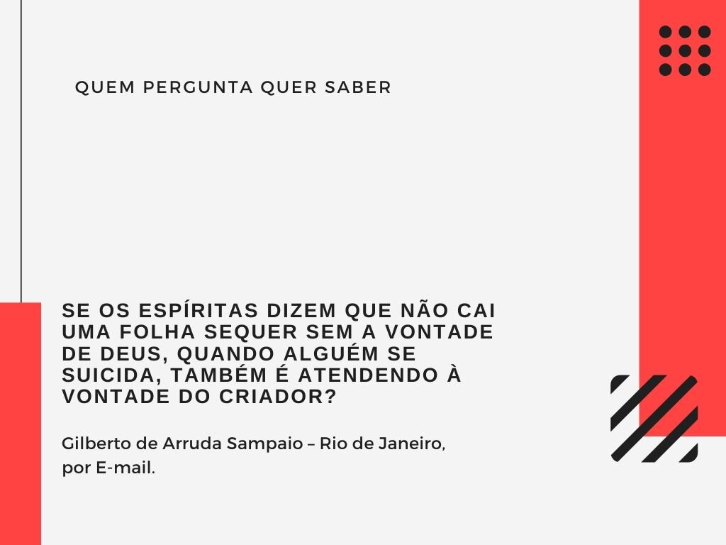 Deus sabe antes que alguém vai cometer suicídio?