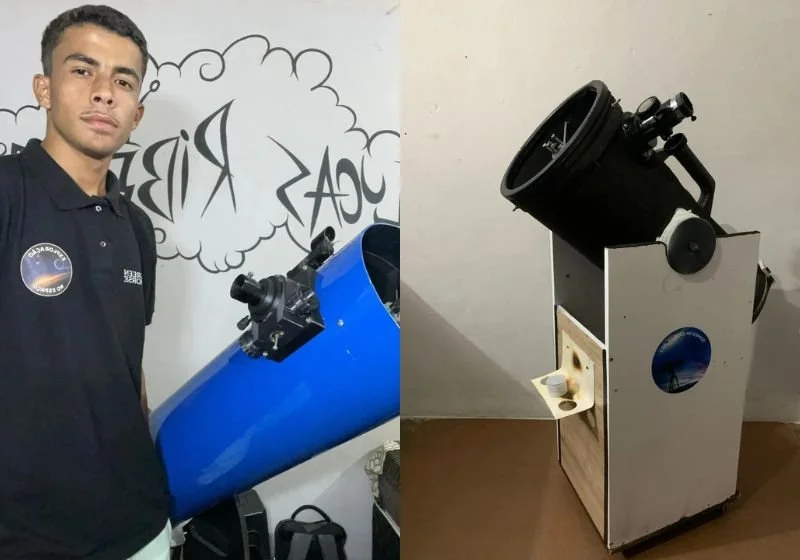Jovem brasileiro monta telescópio e leva o universo para crianças do sertão