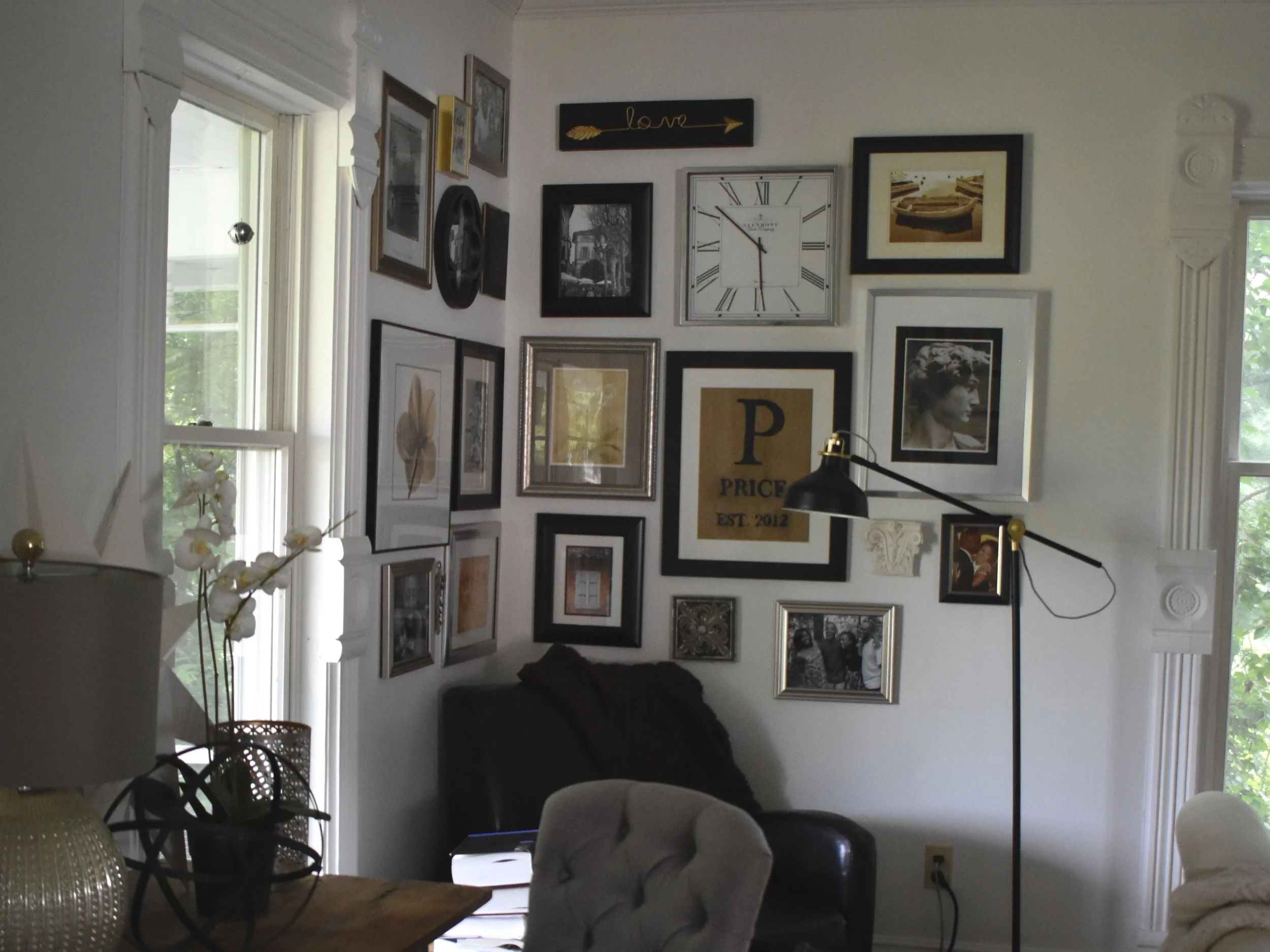 Custom Art and Family Photo Wall