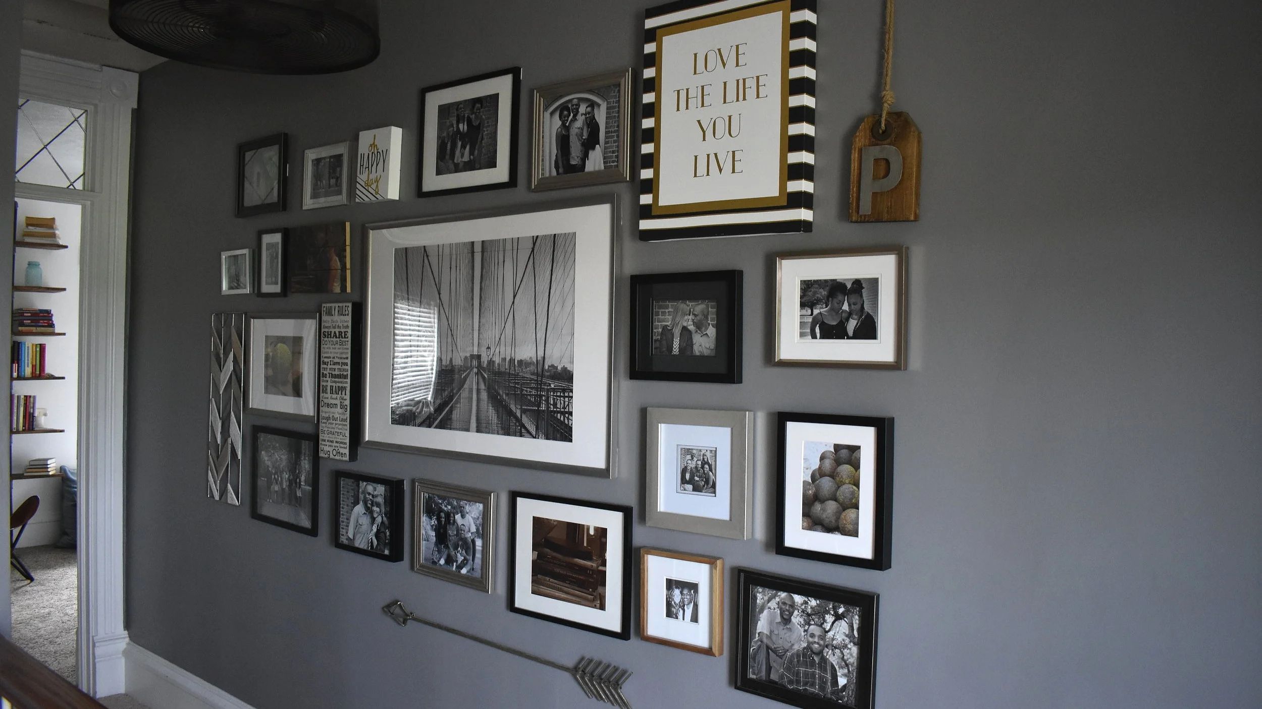 Custom Art and Family Photo Wall