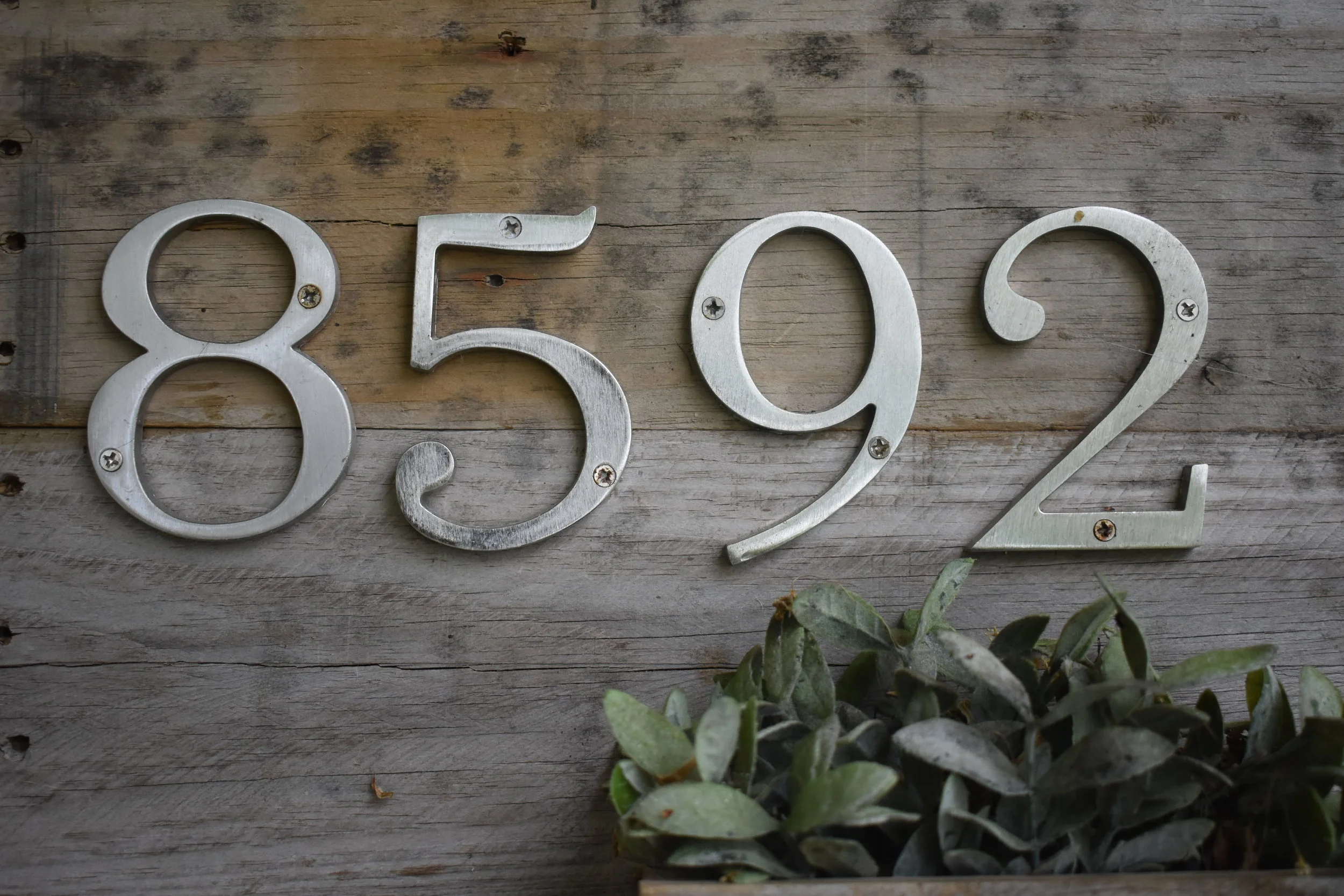 Reclaimed Wood Address Plaque