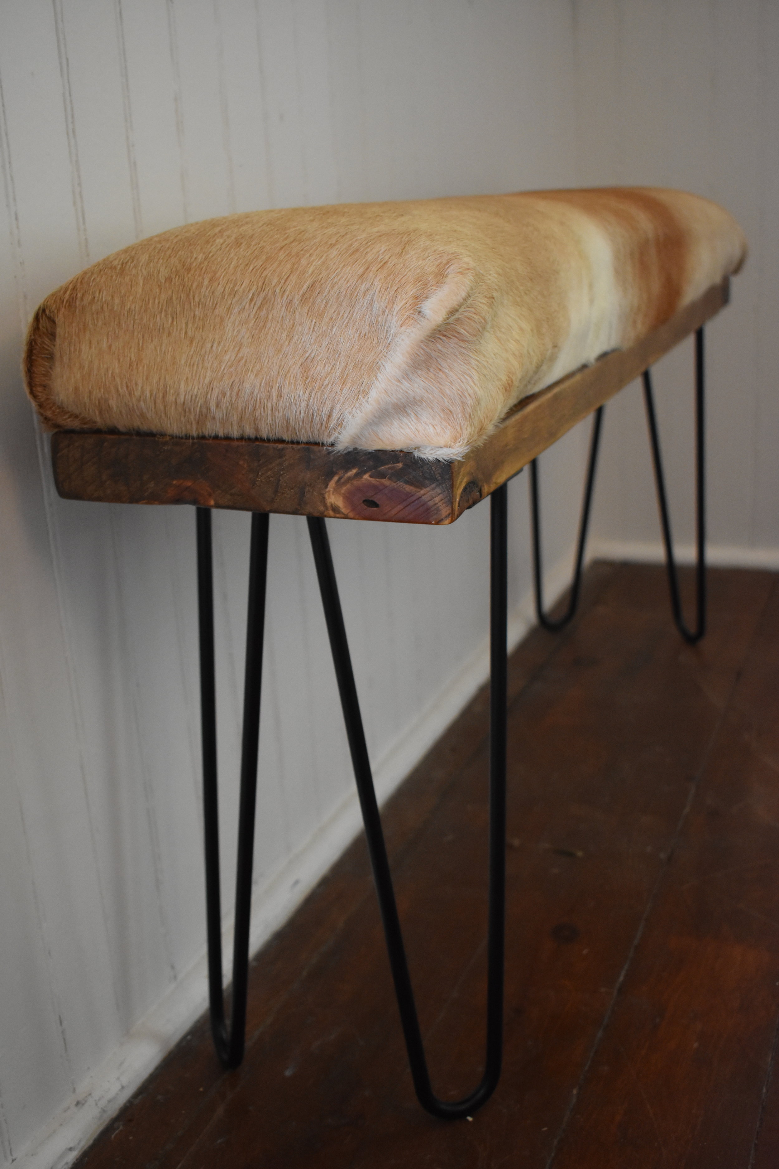 Cowhide Bench
