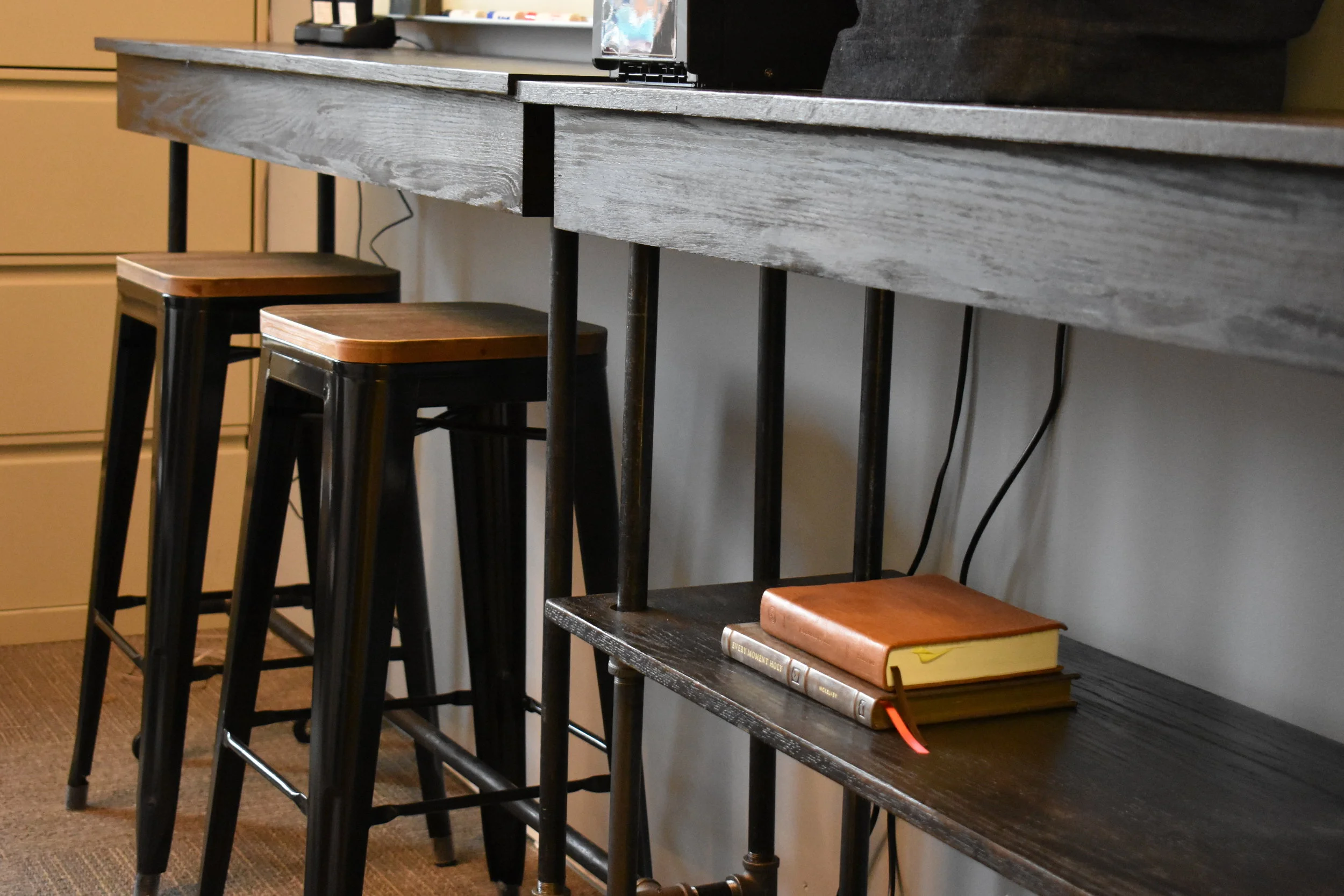 Modular Office Unit - High Top and Bookshelf