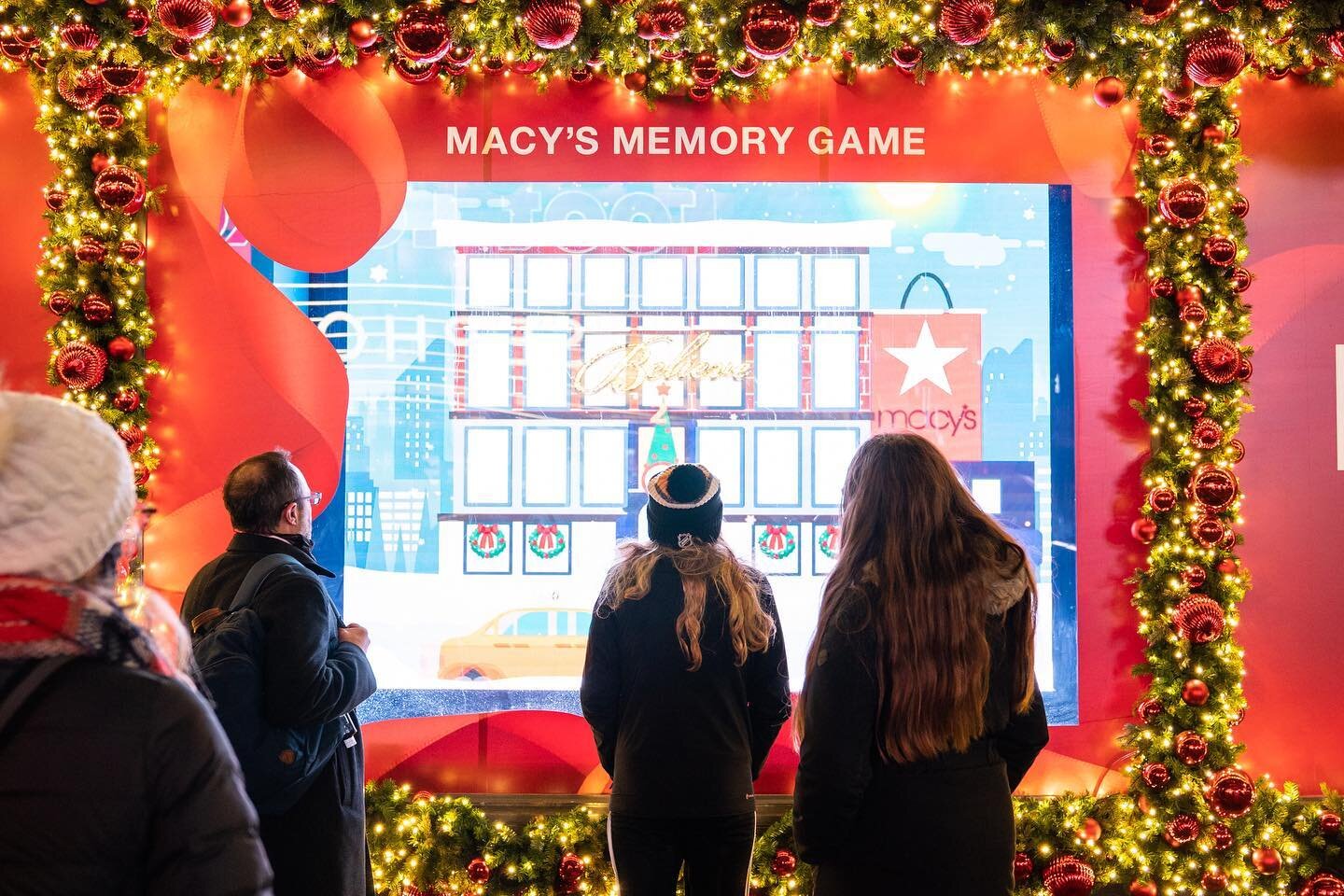 Another holiday throwback from this past season and bringing cheer to passersby at Macy's Herald Square! We developed three interactive holiday games in the windows along 34th Street where visitors could play the arcade-style games safely with our fo