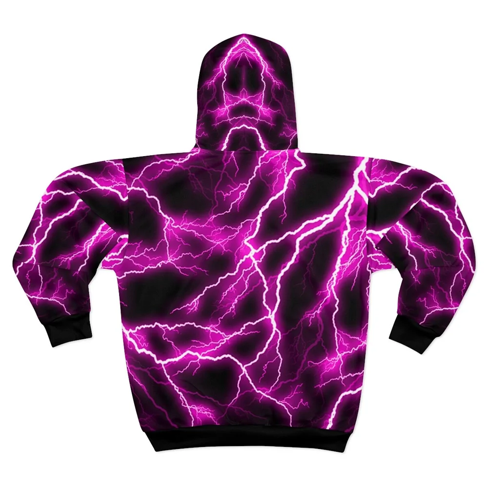 Red Lightning Men's Zip-Up Hoodie — SHOP HITEART