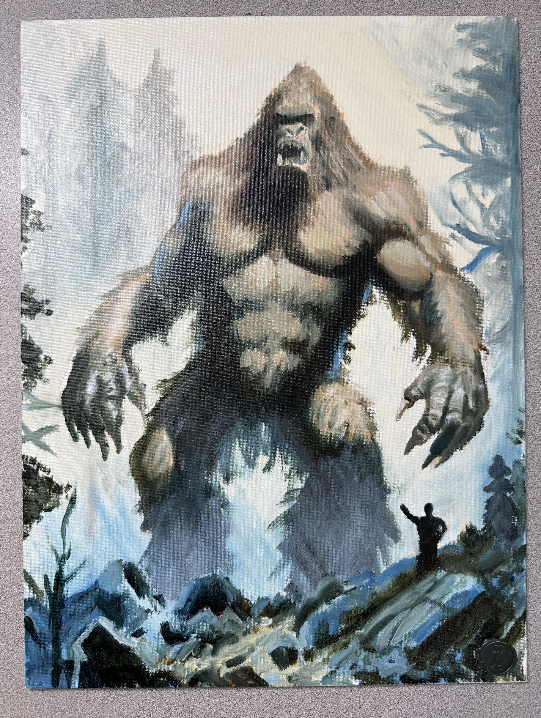 Before the Giant 12" x 16" Oil Painting