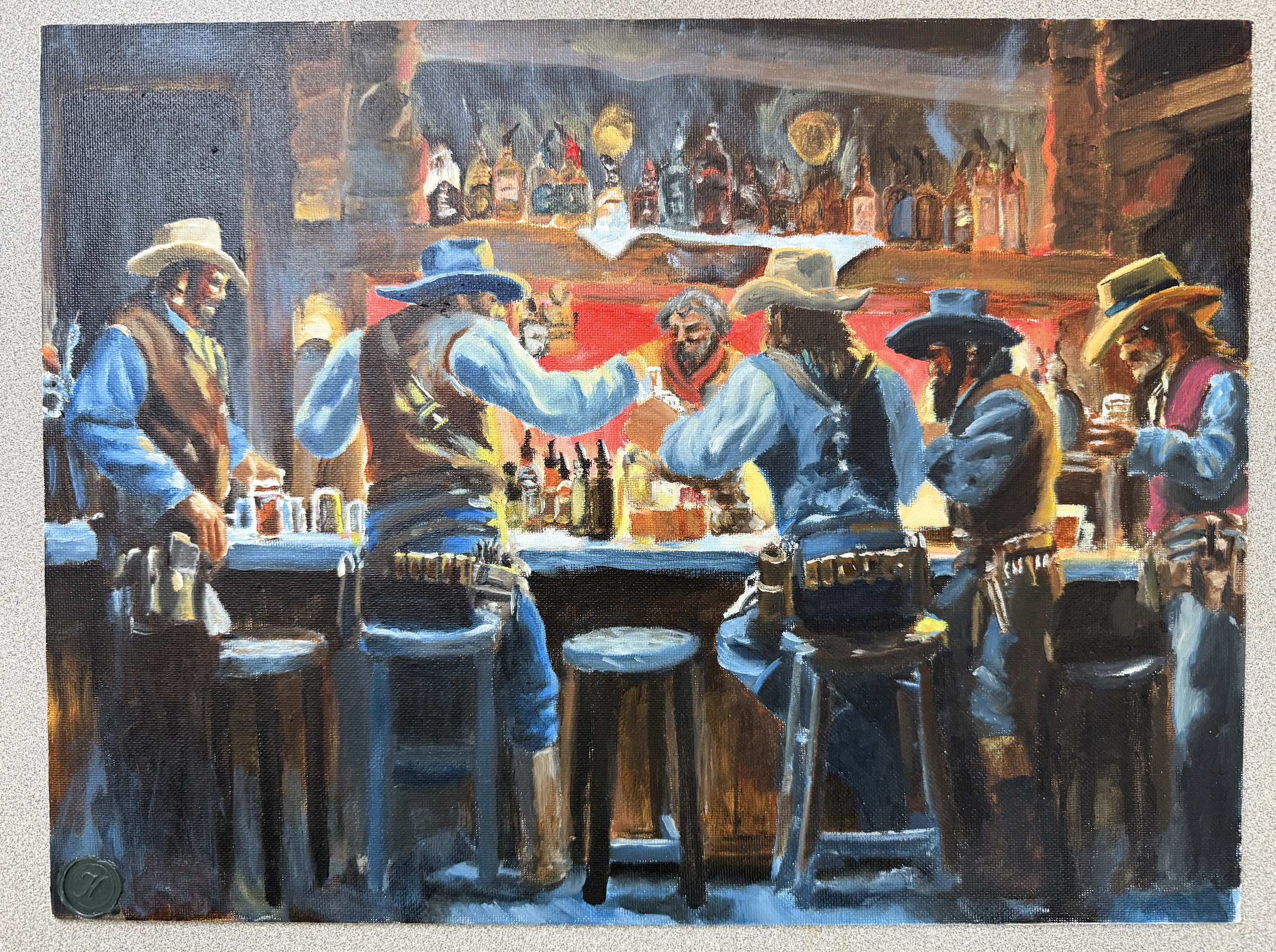 The Last Round 12" x 16" Oil Painting