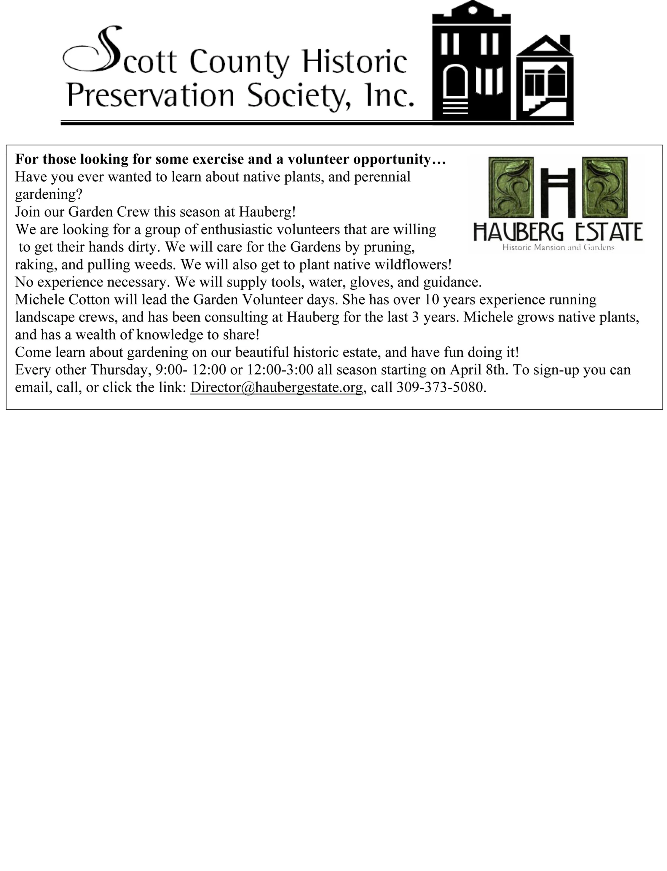 Scott County Historic Preservation Society Newsletter