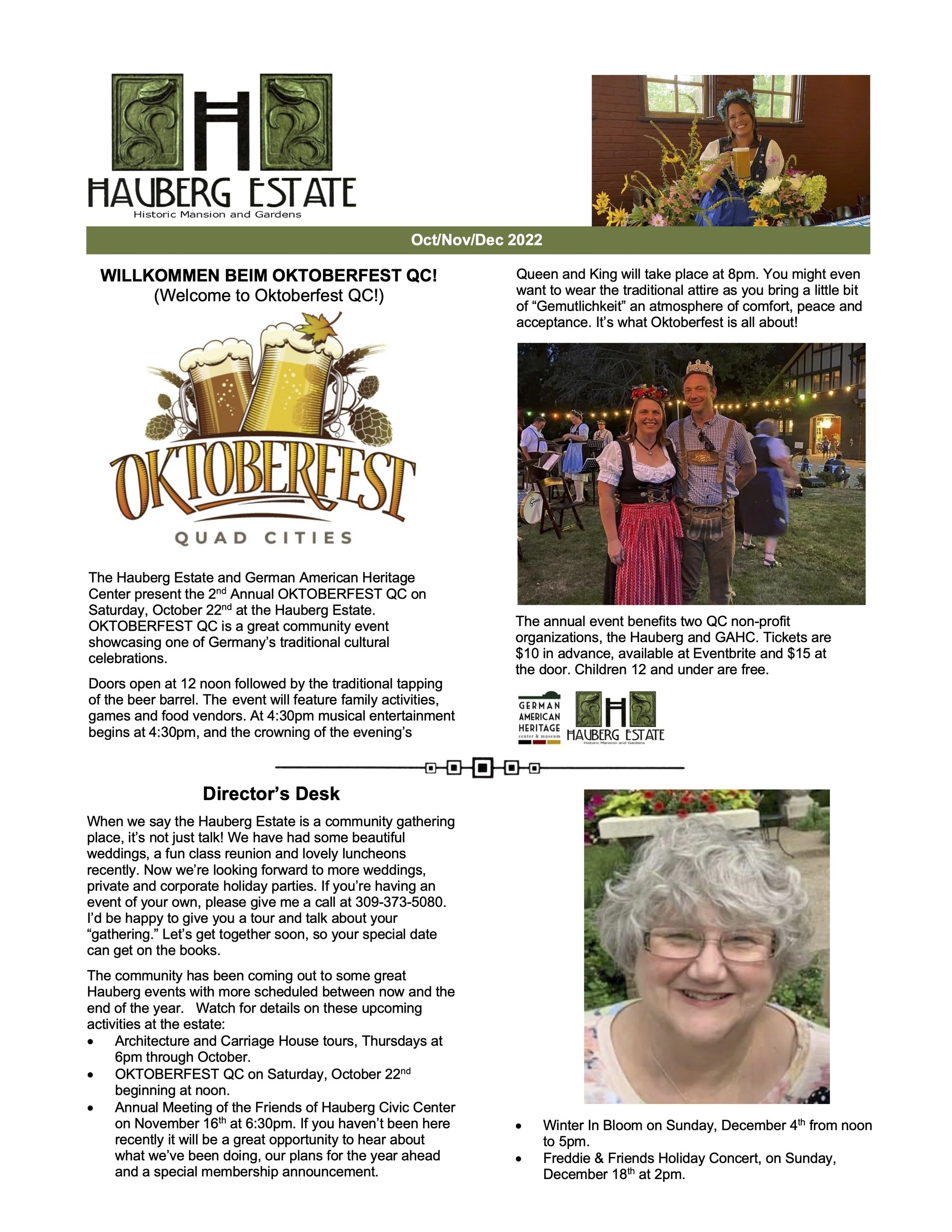 Hauberg Estate Newsletter October - December 2022 (Copy)