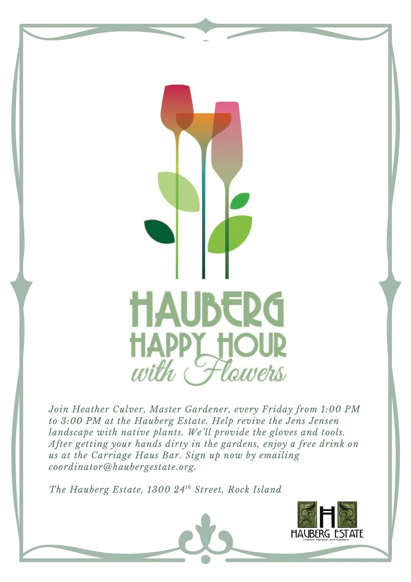 Hauberg Happy Hour with Flowers