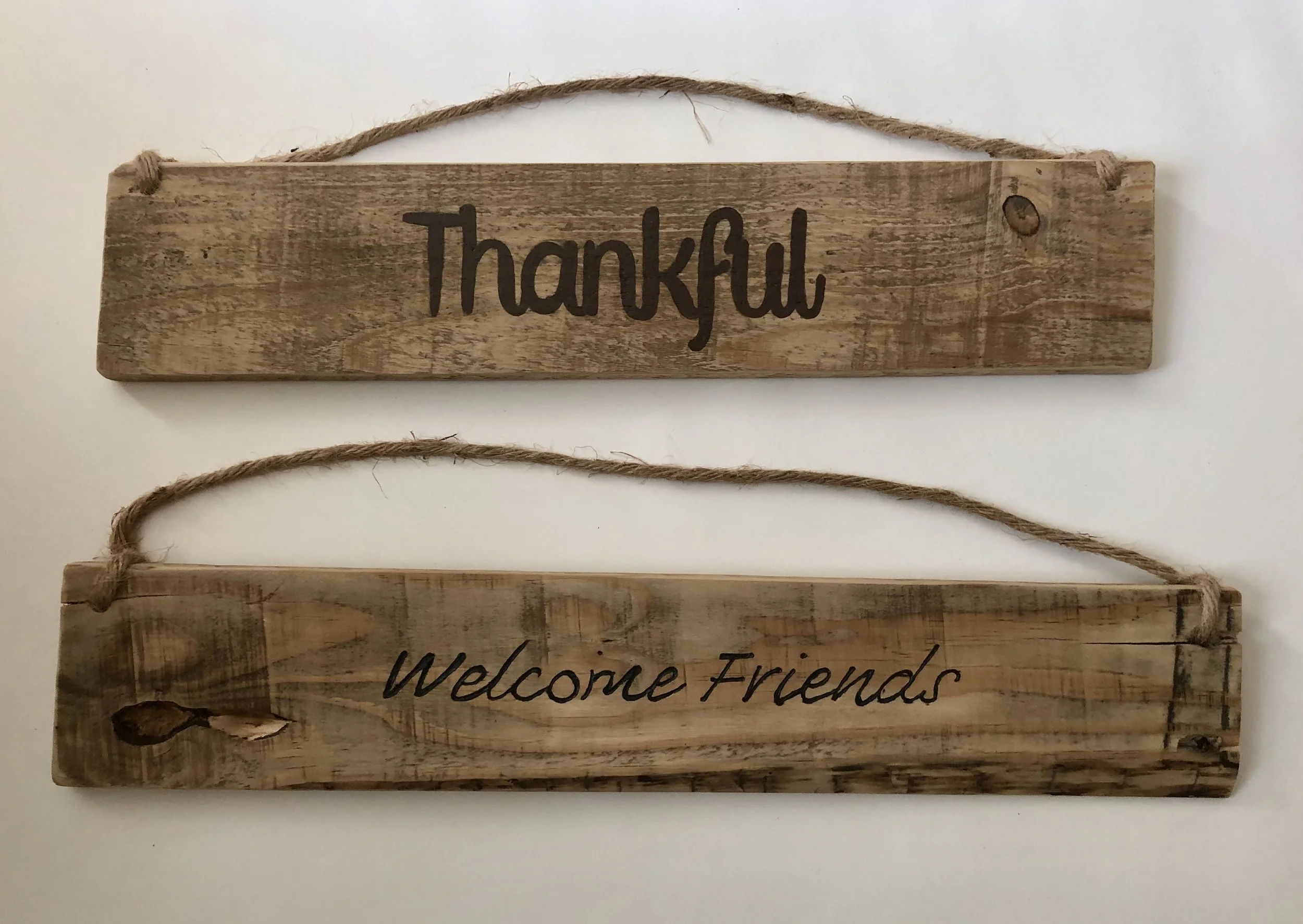 Pallet wood hand carved and painted signs