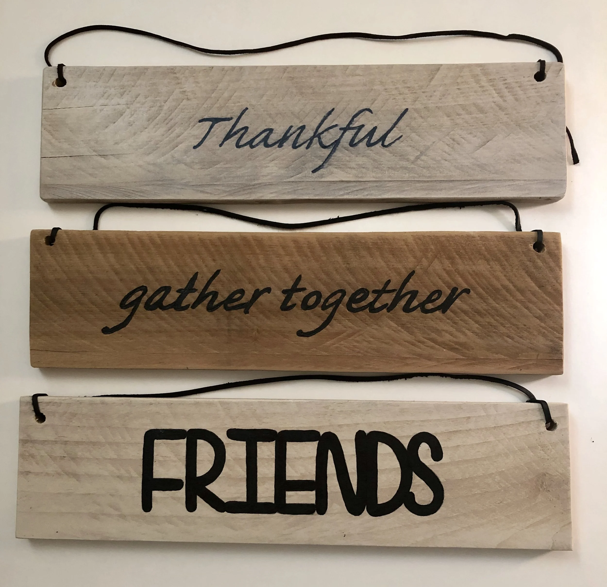 Pallet wood hand carved and painted signs