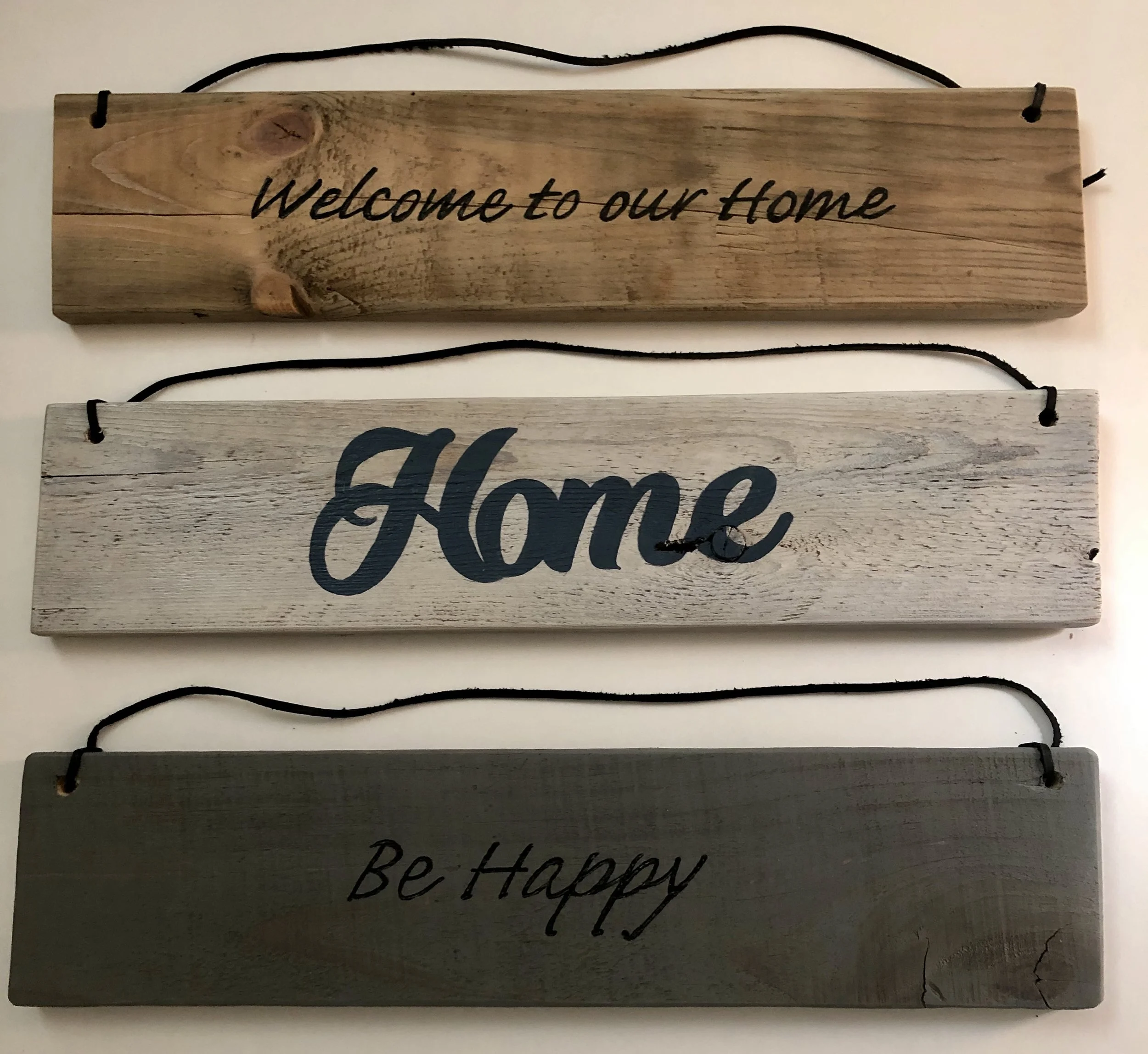 Pallet wood hand carved and painted signs