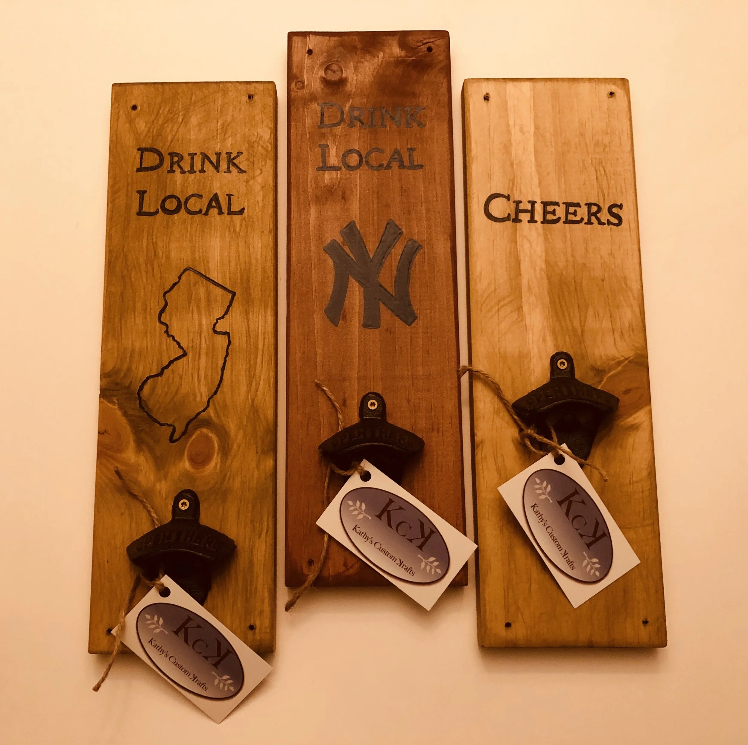 Custom, Hand Painted Wall Mount Bottle Opener