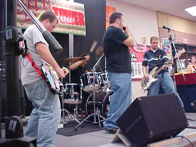 Playing at Tower Records