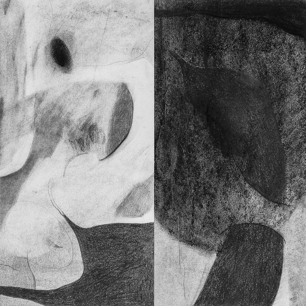    Igneous Instant    graphite &amp; charcoal on paper, 12.5'“ x 12.5” 