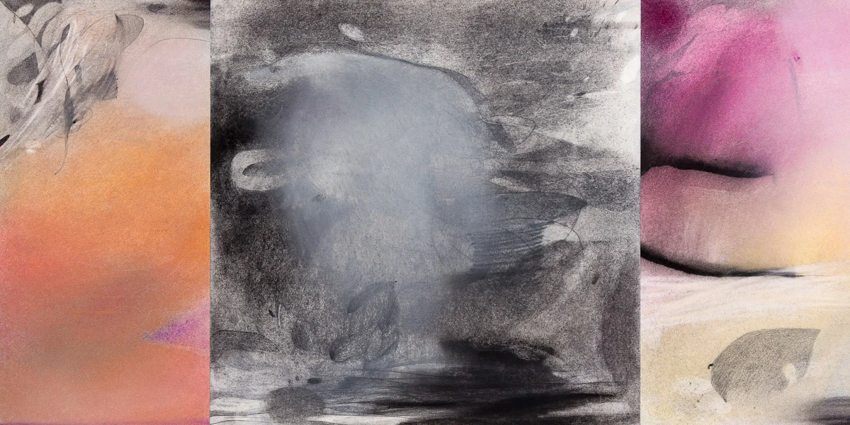      Ear to Chance    pastel, graphite &amp; charcoal on paper, 12.5” x 25” 