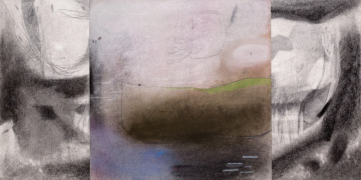    White Whale    pastel, graphite &amp; charcoal on paper, 12.5” x 25” 