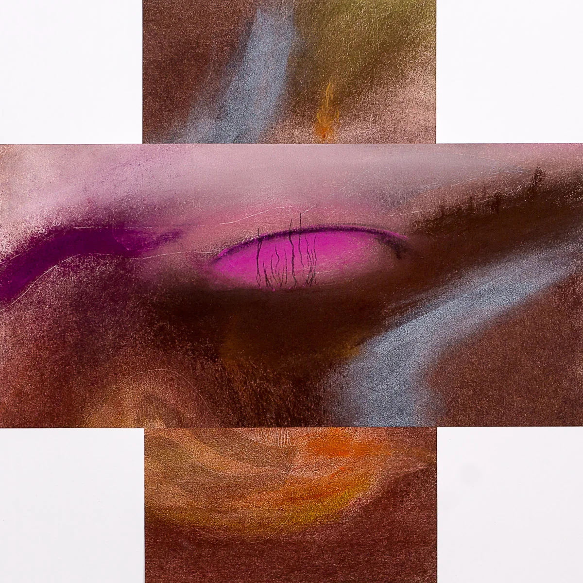    Burn’em Wood to Dunsinane,    pastel &amp; graphite on paper, 12.5” x 12.5” 