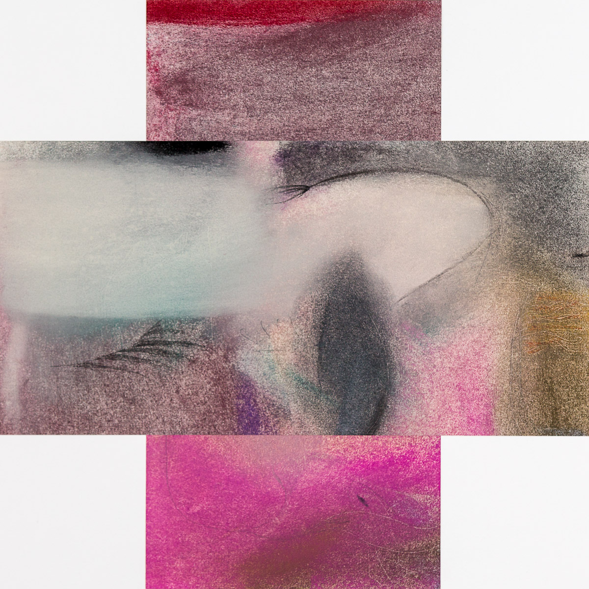    Presence’s Present    pastel &amp; graphite on paper,  12.5” x 12.5” 