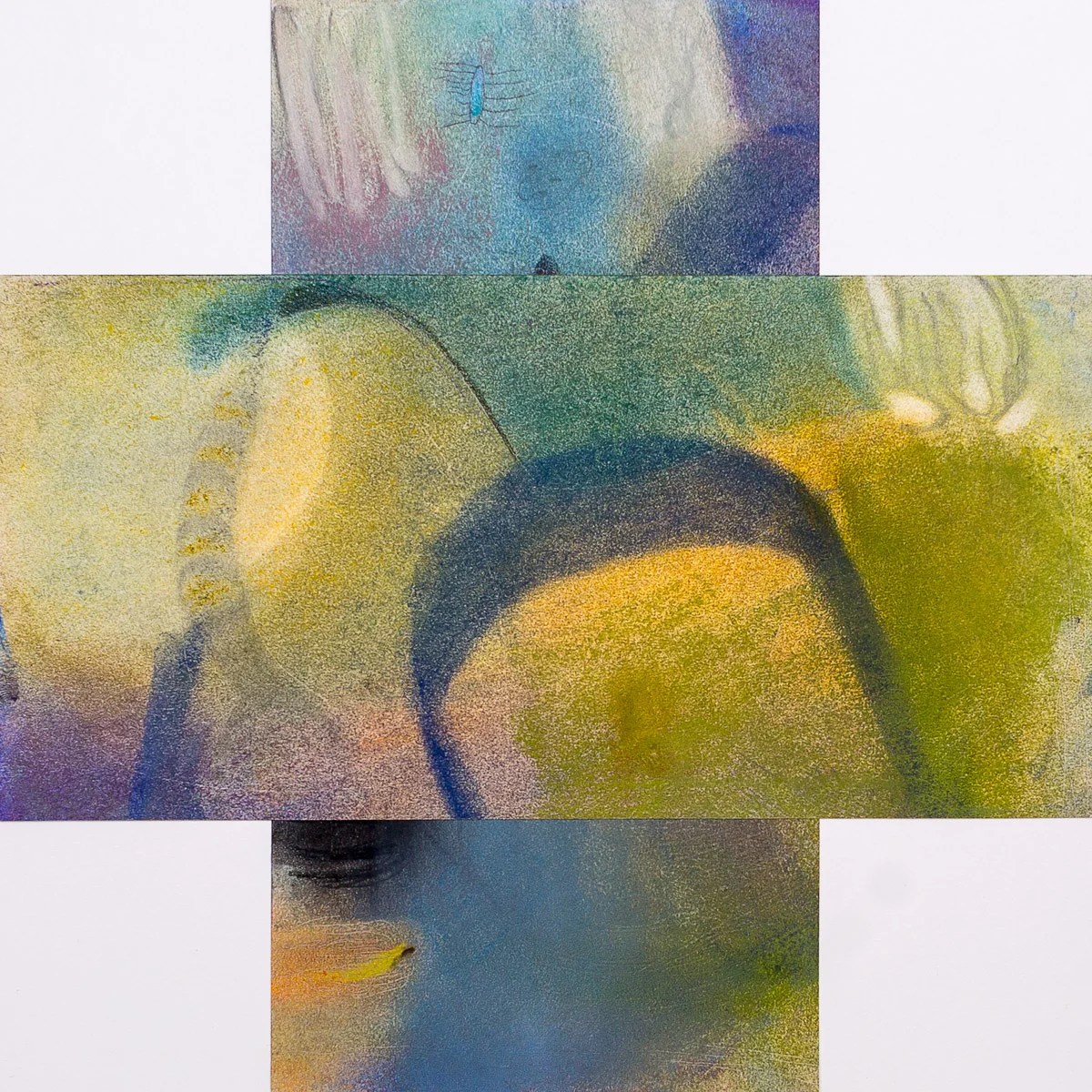    Under Sea     pastel, graphite &amp; charcoal, 12.5” x 12.5” 