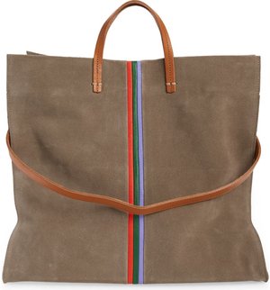 Clare V. Petite Simple Tote - grey suede on Garmentory
