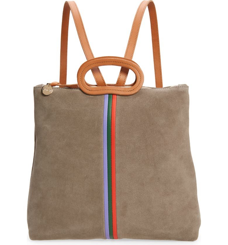 Clare V Marcelle Suede Tote Backpack In Chesnut