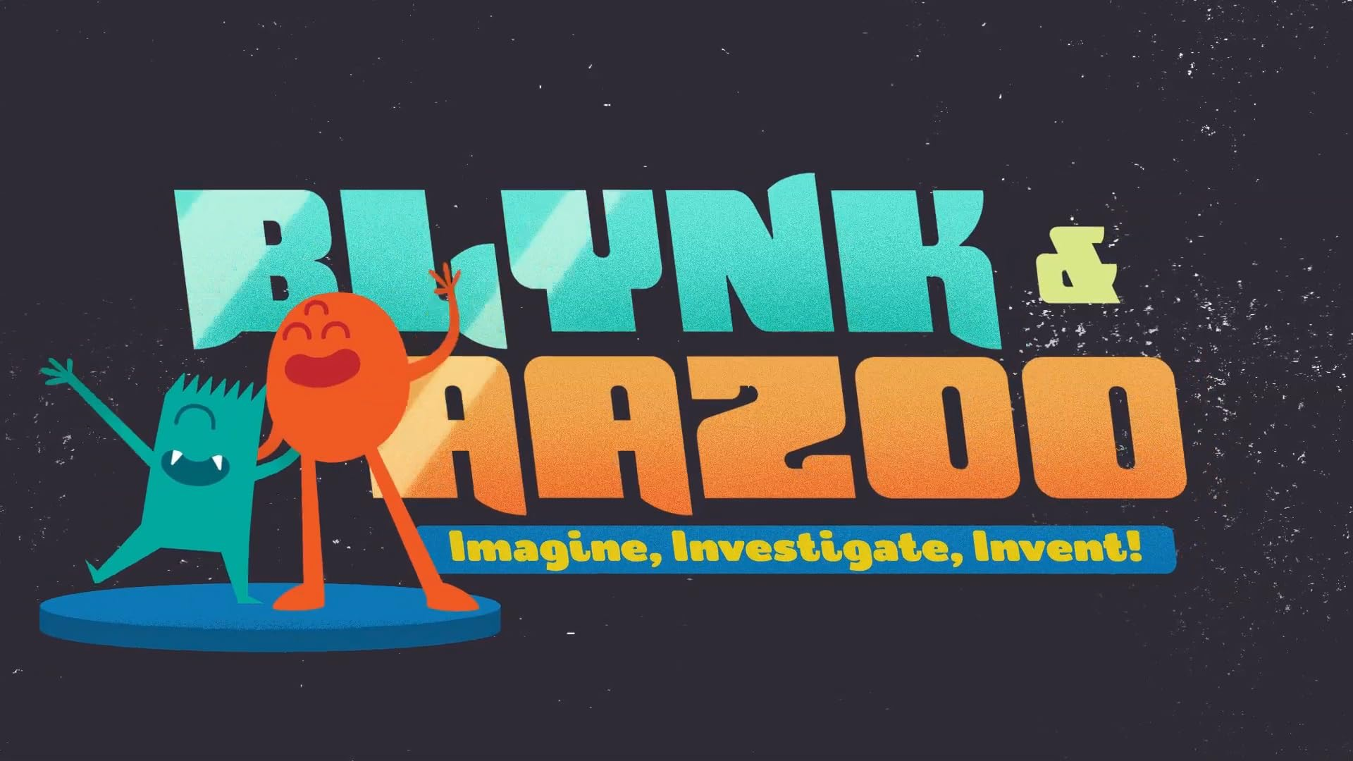 Colorful graphic for 'Blink and Blast 2020' with cartoon monsters and the tagline 'Imagine, Investigate, Invent!'