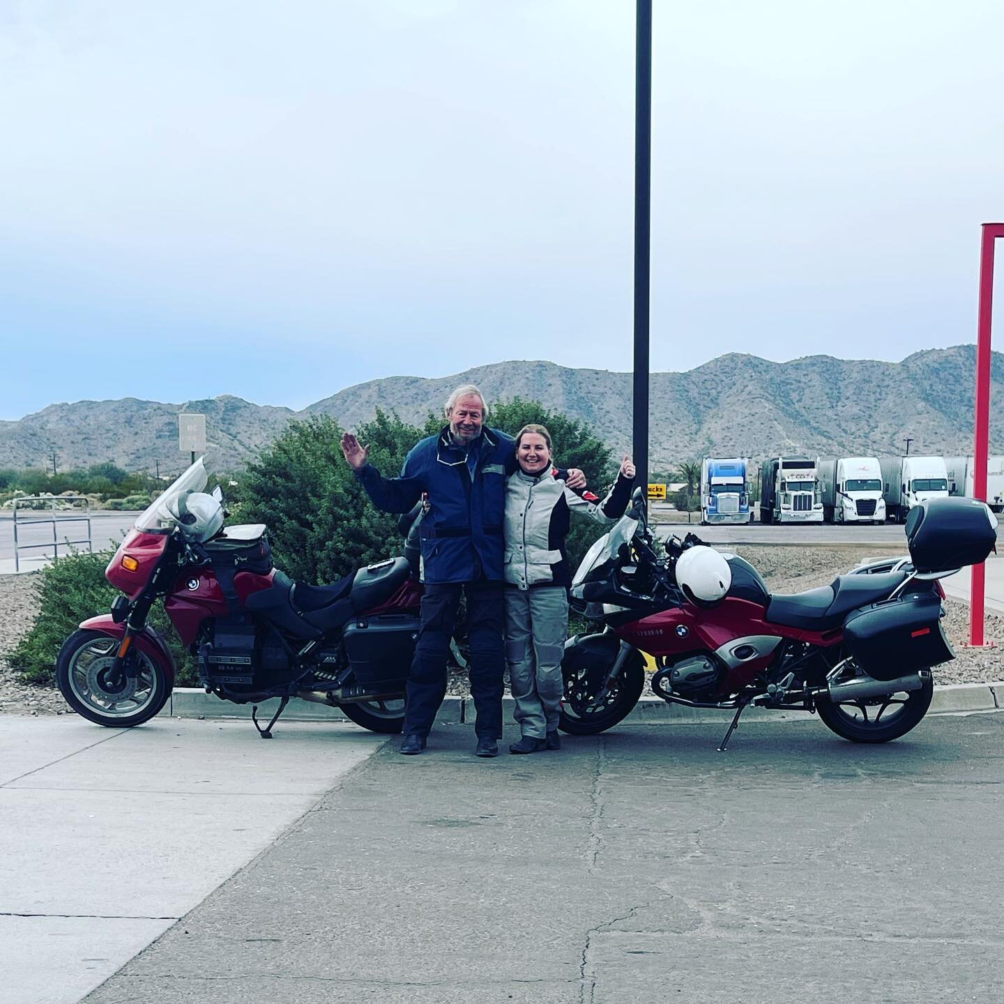 Baja your day 13.
And that&rsquo;s a wrap!! We took to the road in Yuma this morning. It was about 8C so it was another chilly ride, grateful again for my heated grips! 🔥
.
We found our spot in the highway after a couple of hours of riding where we 