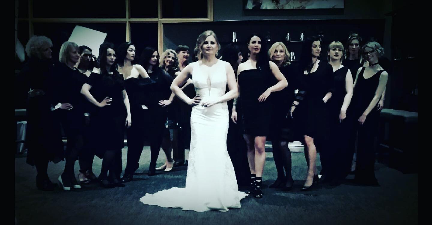 This was my wedding day.  I had a small wedding 30 people. This was a photo of the women I had stand beside me on that day. These women are the ones who have lifted me up , made me laugh and cry, helped me live to love another day, supported me throu