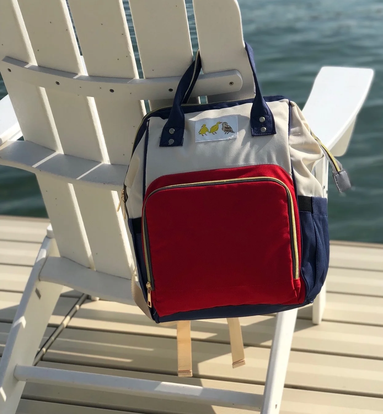 Red, White &amp; Blue Diaper Backpack