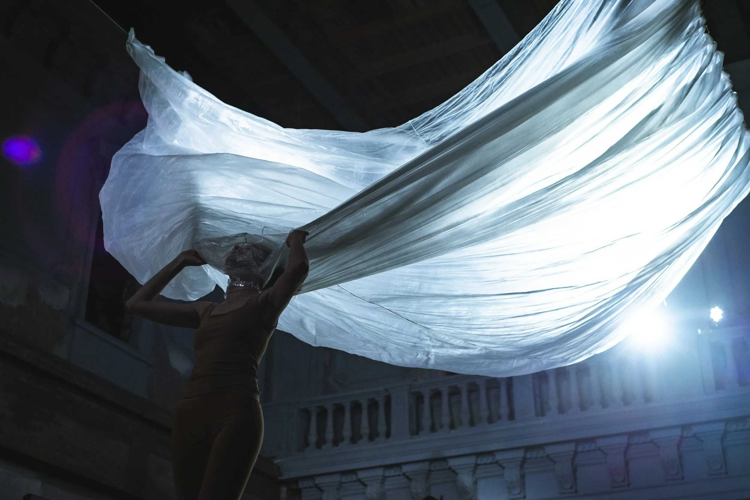 Image of Sara in a performance entitled "the kinds of things" taken in Belgrade, Serbia