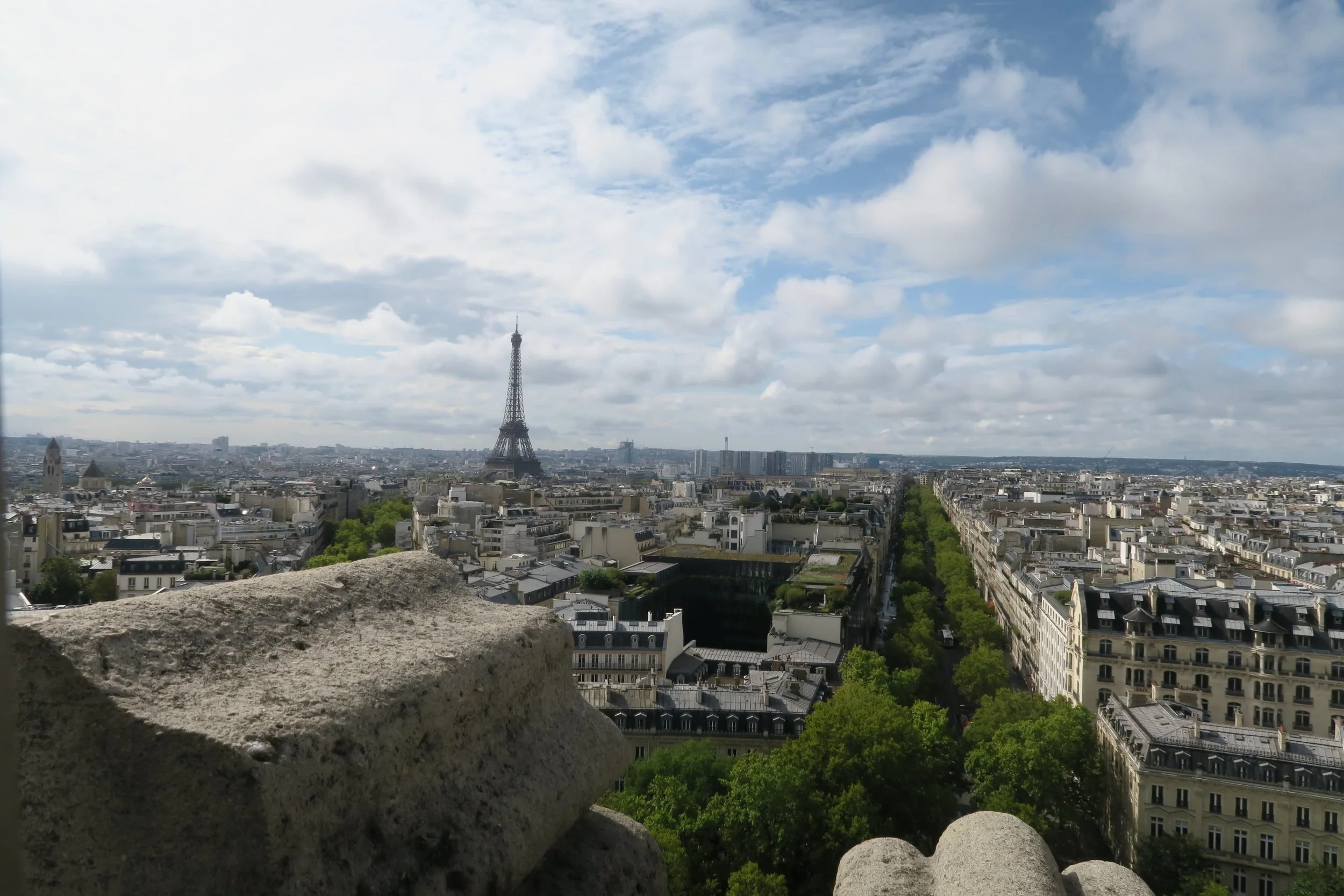 top of arc de triomphe paris view