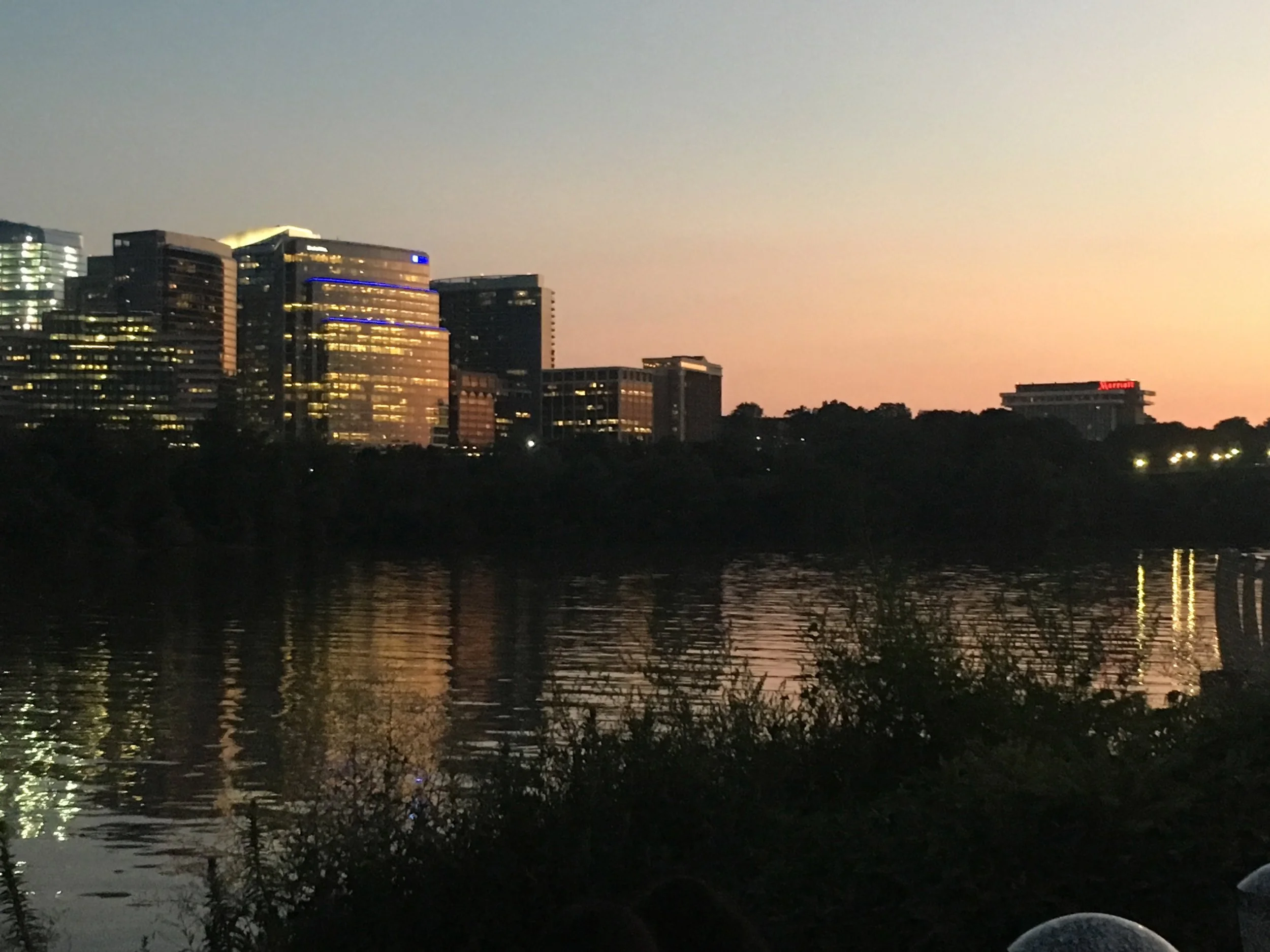 The Waterfront in D.C. as the sun sets; July 2017