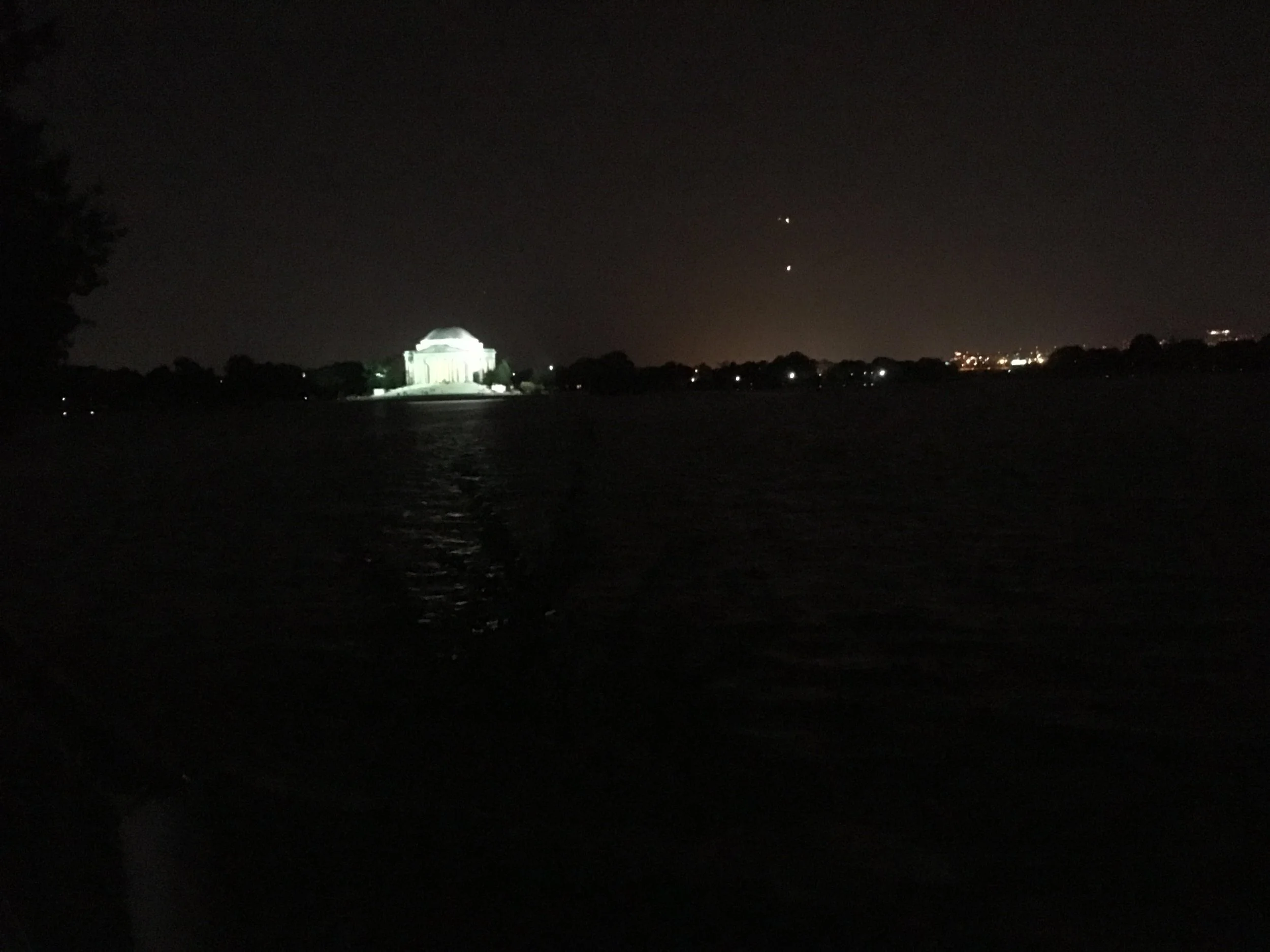 The Jefferson Memorial at night; June 2017.