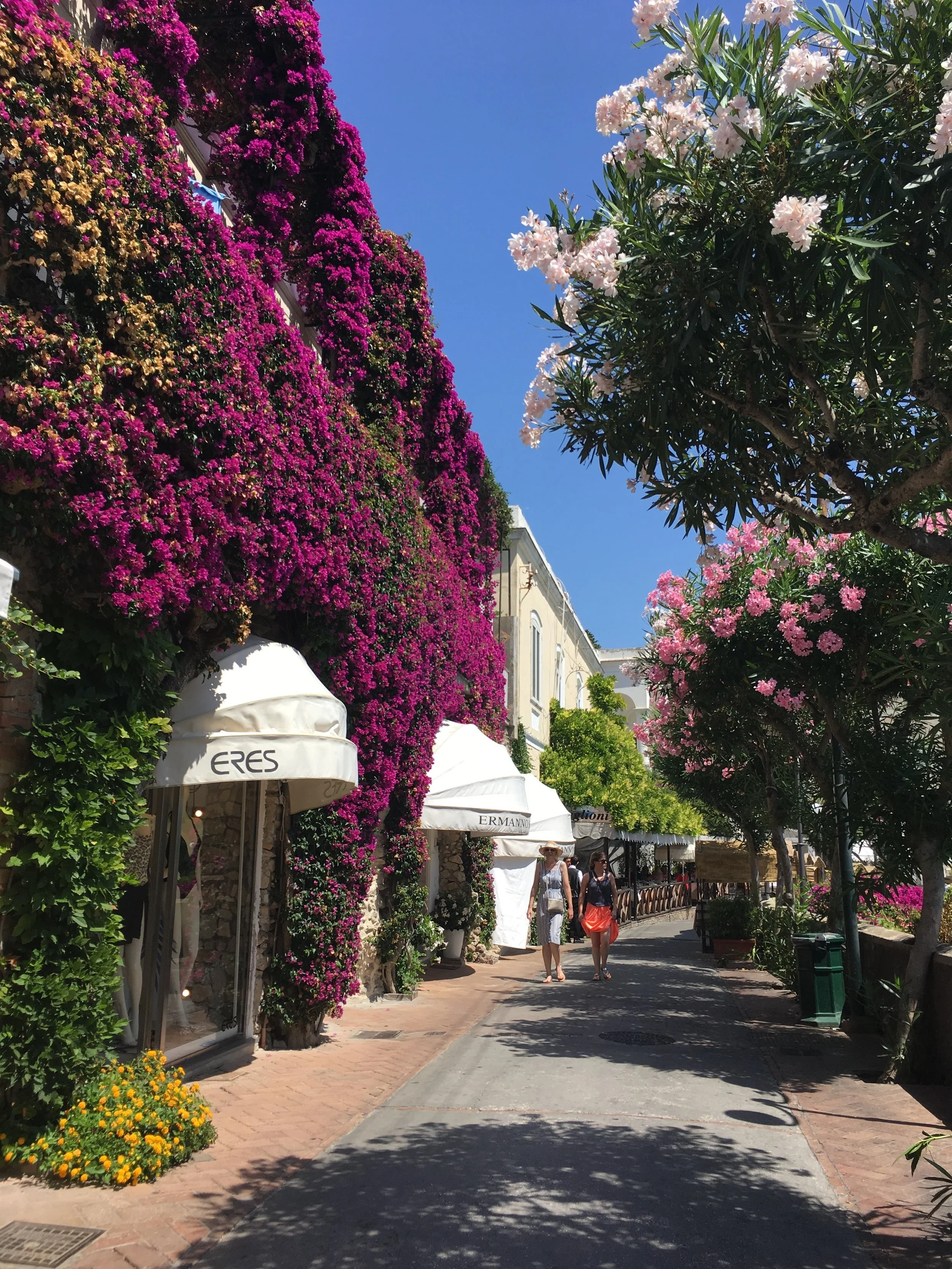 Wandering around the streets of Capri, Italy