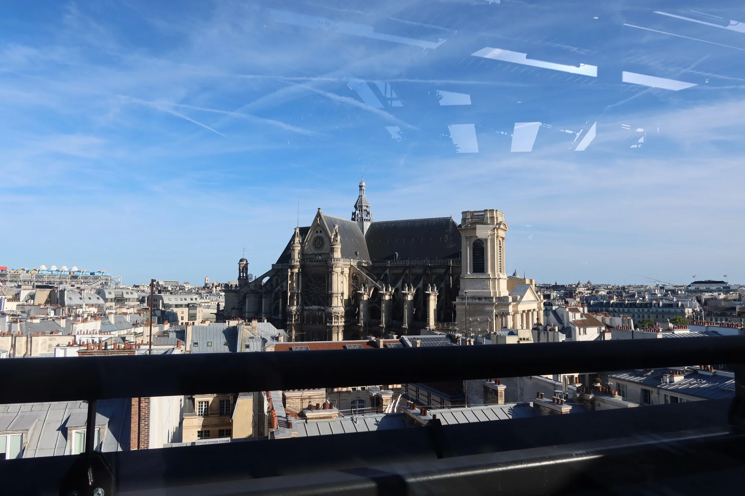 view from ROOF rooftop bar in paris les halles